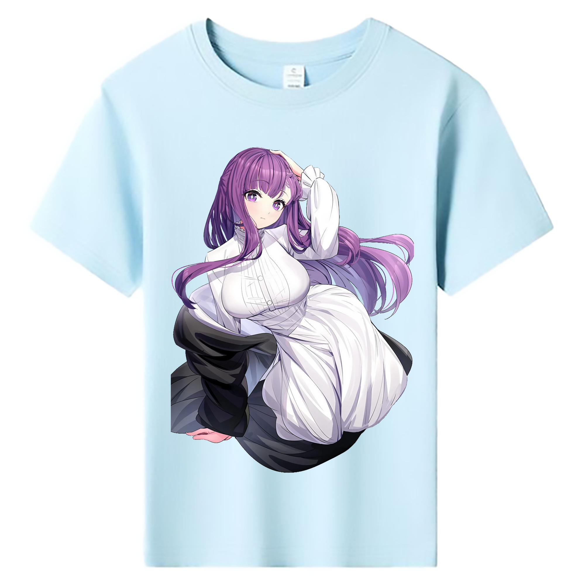 （画像用） 葬送のフリーレン Frieren 綿100％キッズTシャツ（フロントプリント）